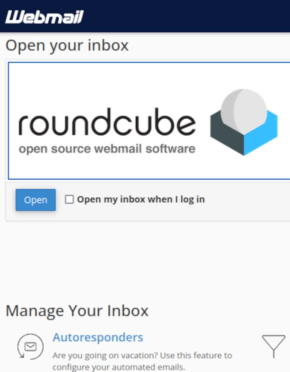 webmail autoresponder