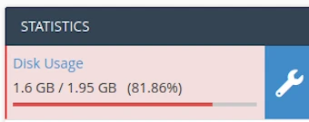 disk usage warning