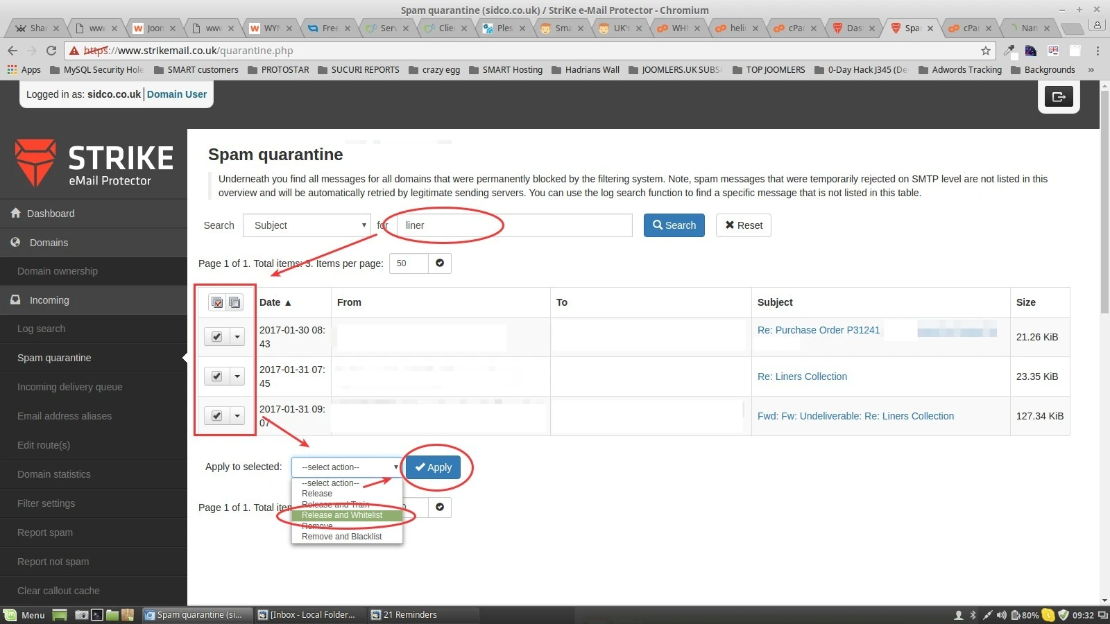 spamexpert quarantine review 2