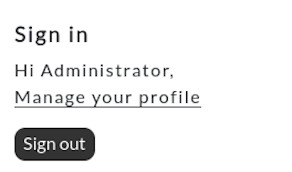 login loggedin manage profile