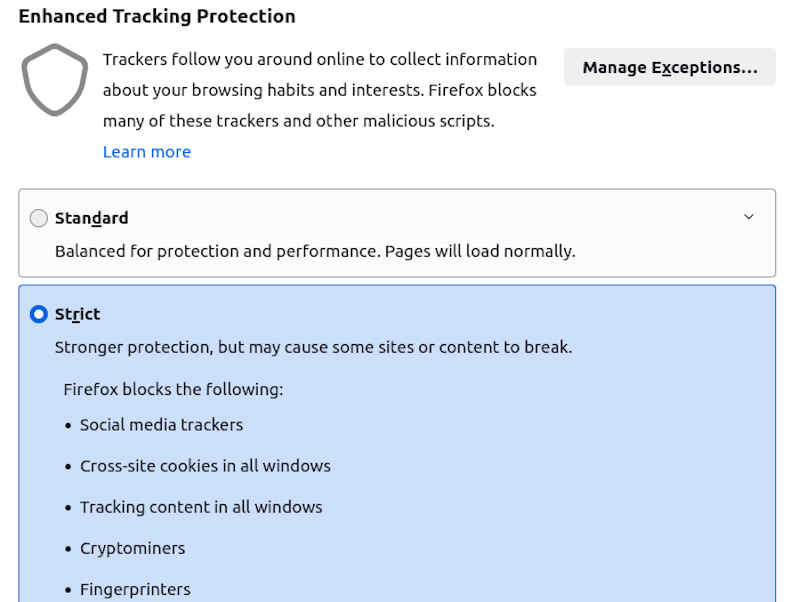 firefox 1 enhanced tracking protection