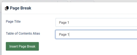 Insert page break 2