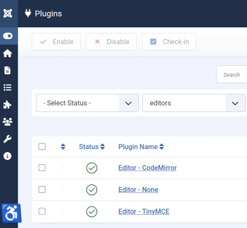 Core Joomla CMS Editor Plugins