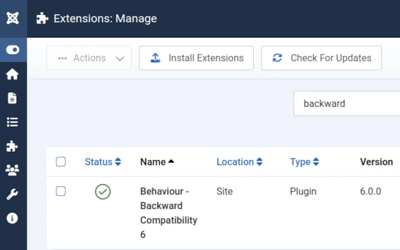 extensions manage behaviour backward compatibility post 6
