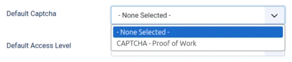 global config site captcha toggle