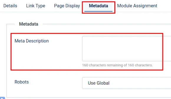 menu item 4 metadata