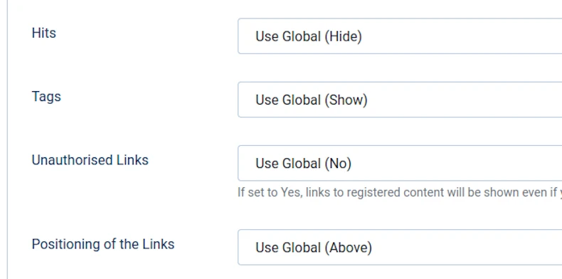 menu item 5 options 4