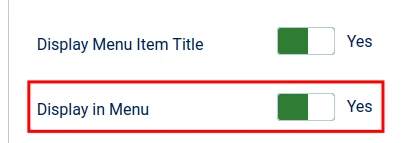 Hide a menu link from a menu