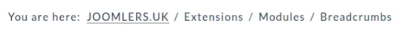 breadcrumbs front end