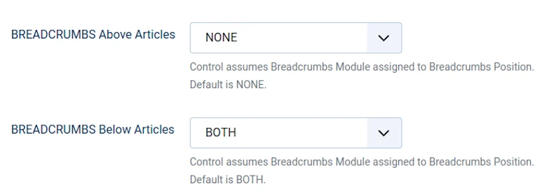 modules breadcrumbs template styles views