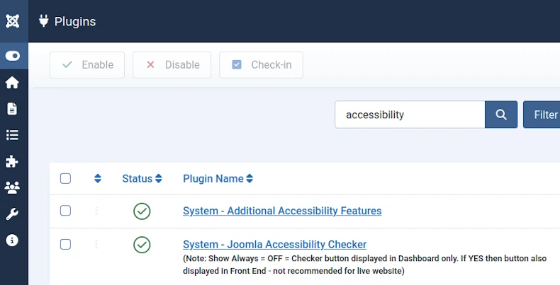 plugins accessibility checker 1