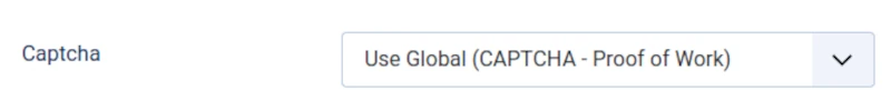 plugins captcha users options