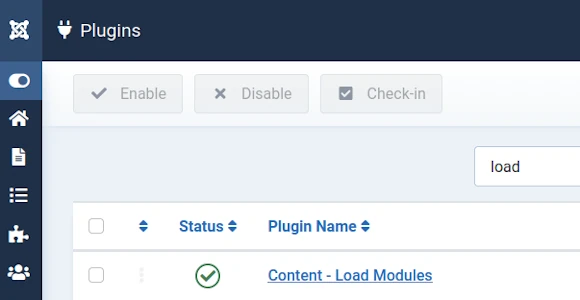 plugin content loadmodule