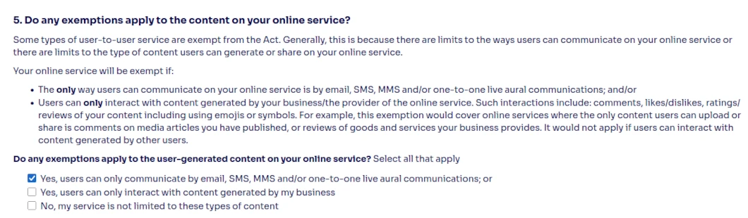 ofcom osa regulation checker 5
